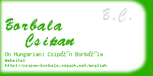 borbala csipan business card